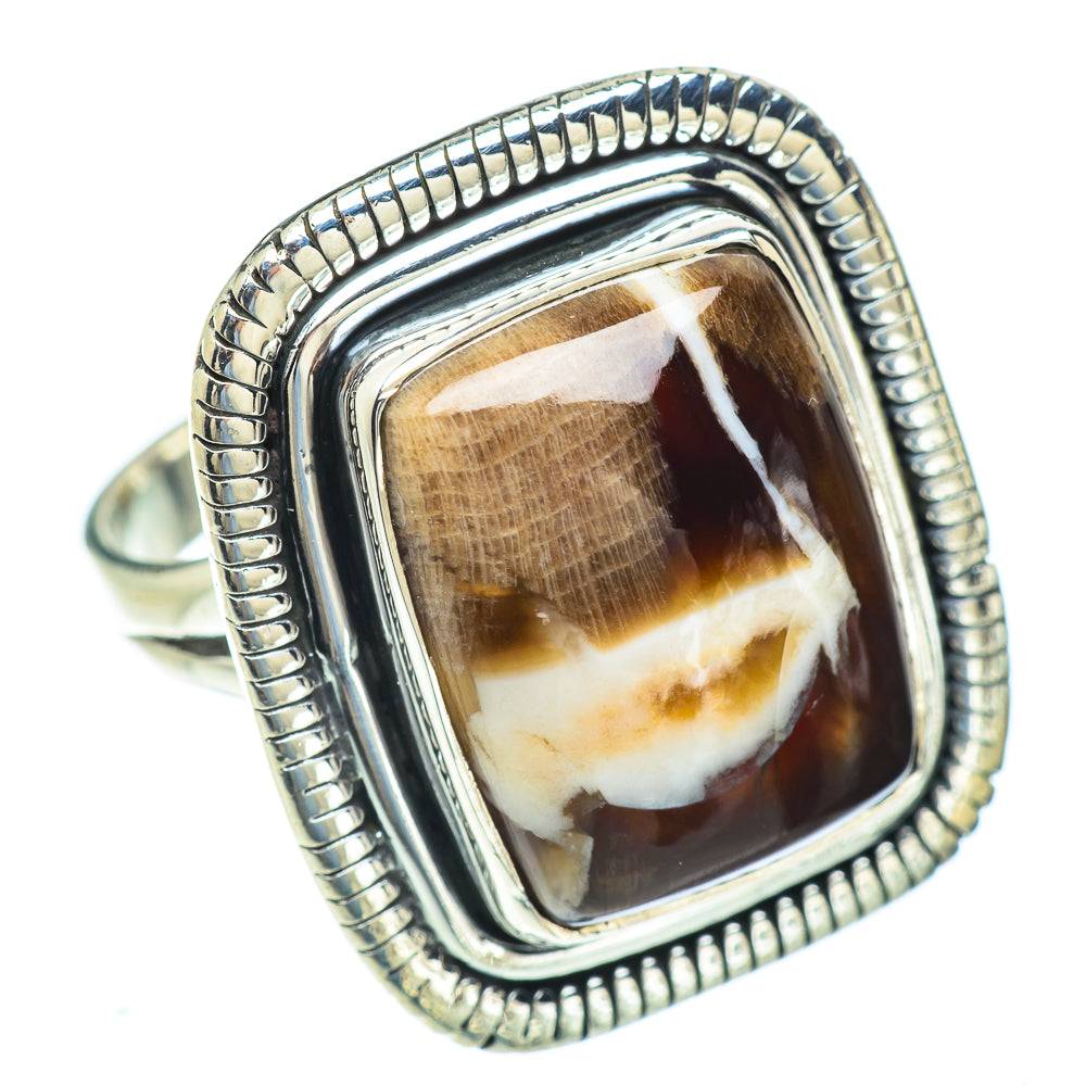 Peanut Wood Jasper Rings handcrafted by Ana Silver Co - RING56753 - Photo 2