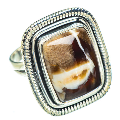 Peanut Wood Jasper Rings handcrafted by Ana Silver Co - RING56753 - Photo 2