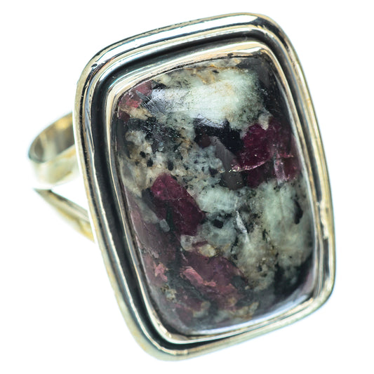 Russian Eudialyte Rings handcrafted by Ana Silver Co - RING56785