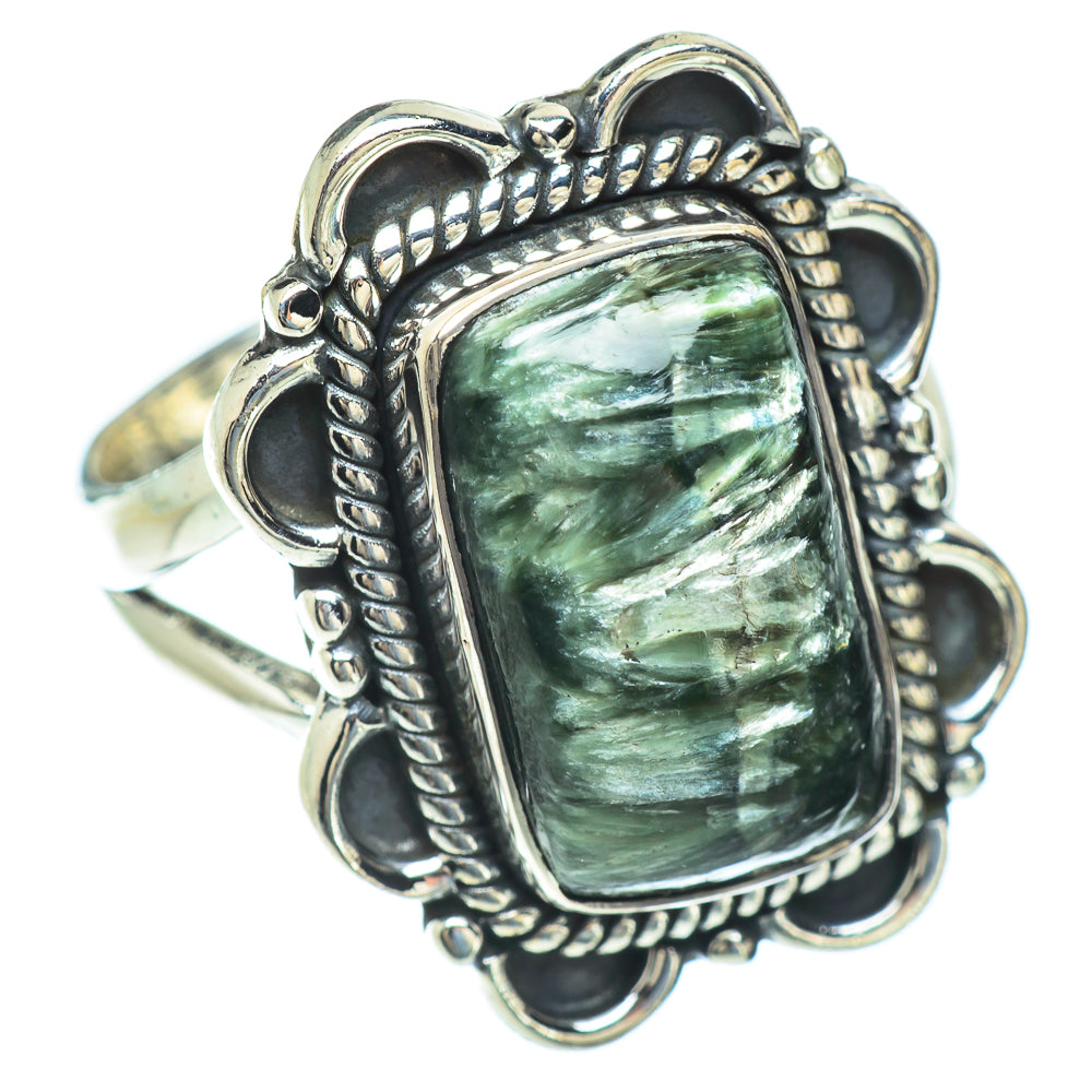 Seraphinite Rings handcrafted by Ana Silver Co - RING56798