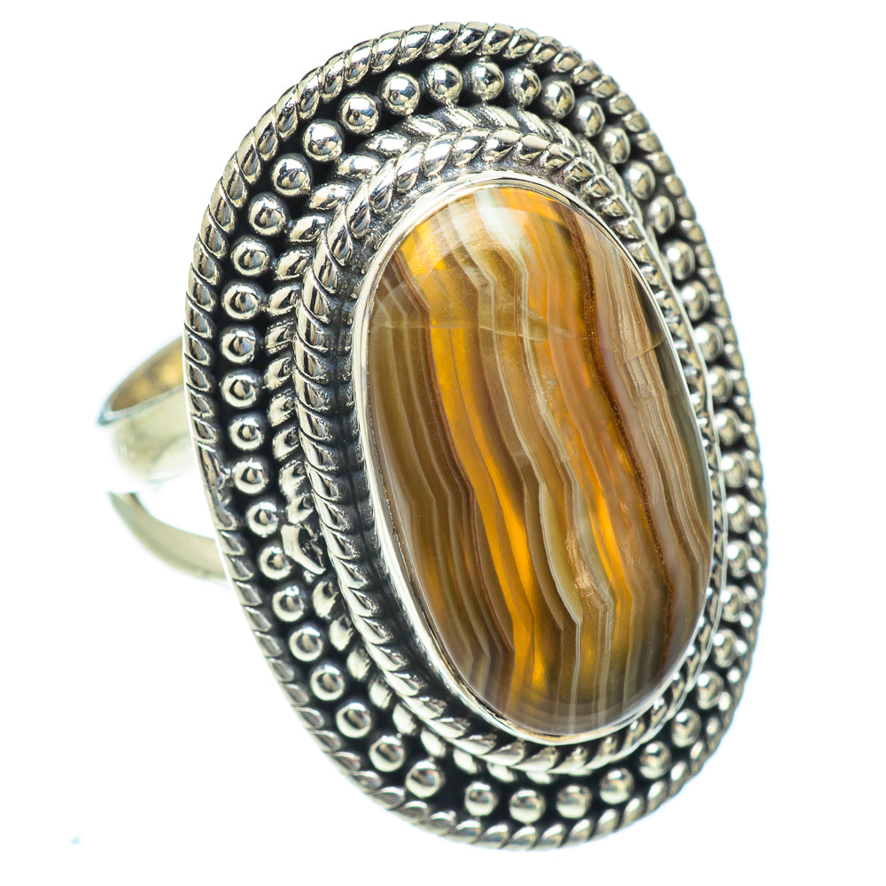 Botswana Agate Rings handcrafted by Ana Silver Co - RING56805
