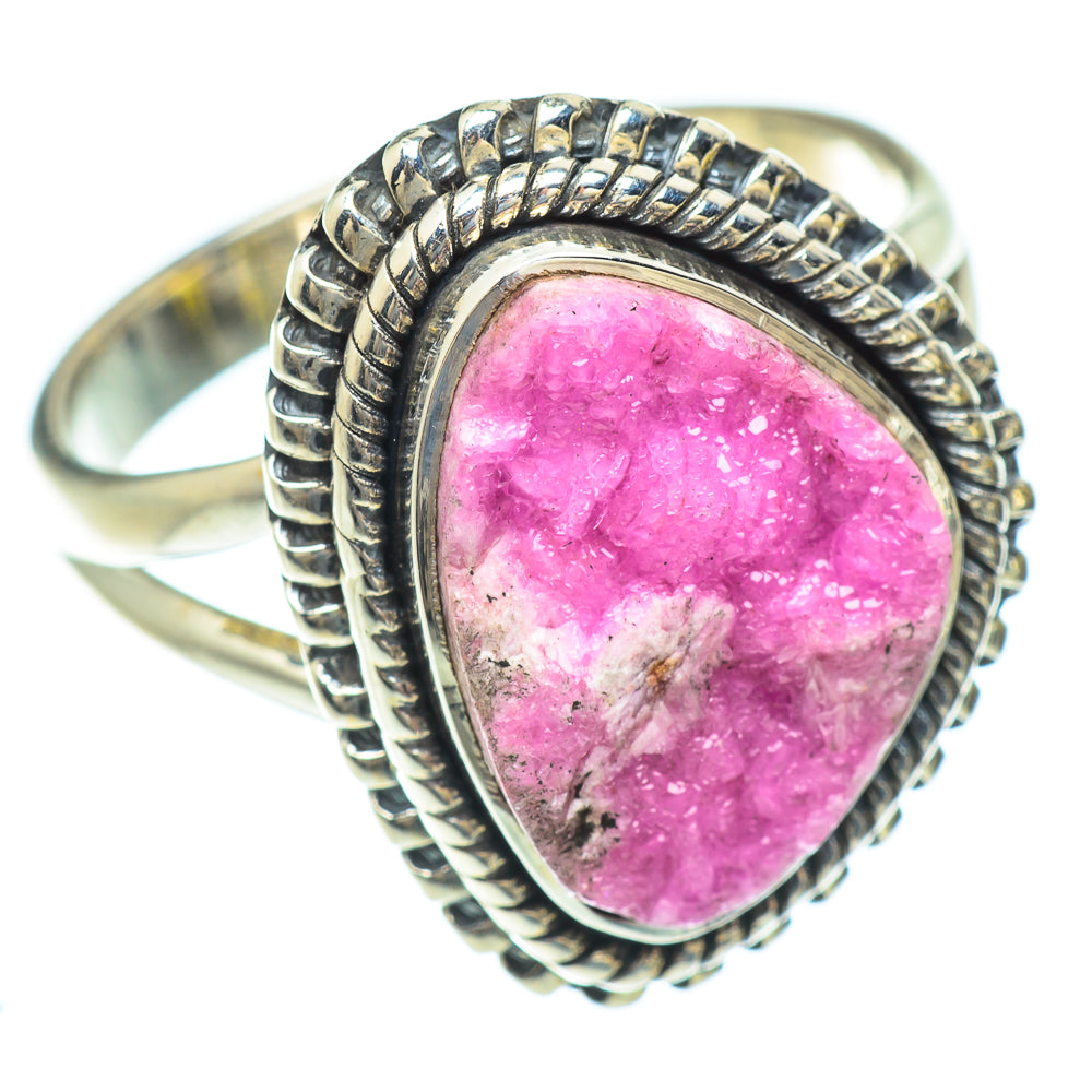 Cobalto Calcite Druzy Rings handcrafted by Ana Silver Co - RING56866