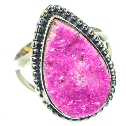 Cobalto Calcite Druzy Rings handcrafted by Ana Silver Co - RING56885