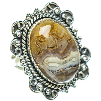 Laguna Lace Agate Rings handcrafted by Ana Silver Co - RING56953