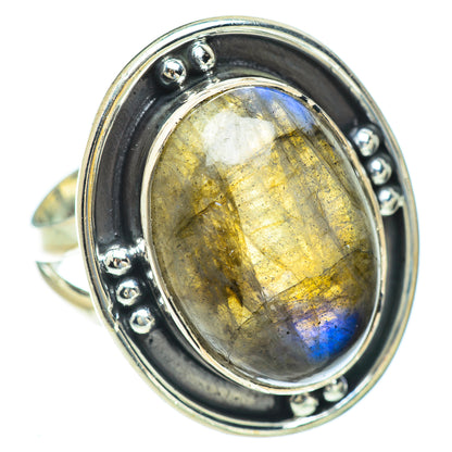 Labradorite Rings handcrafted by Ana Silver Co - RING57005