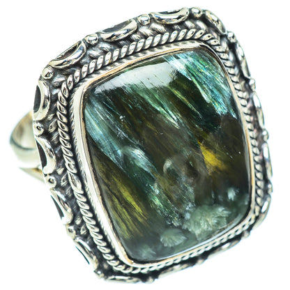 Seraphinite Rings handcrafted by Ana Silver Co - RING57009