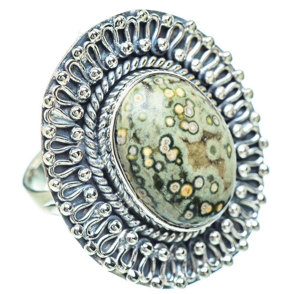 Ocean Jasper Rings handcrafted by Ana Silver Co - RING57010