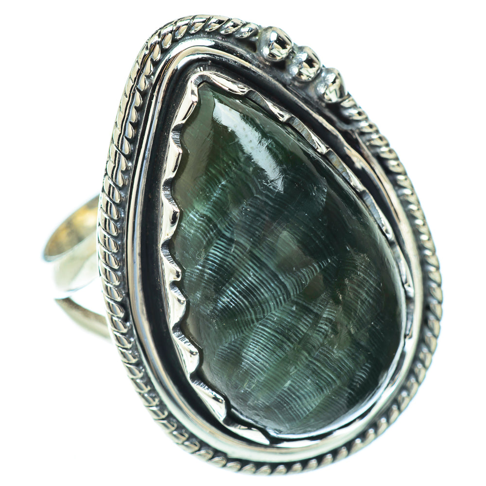 Seraphinite Rings handcrafted by Ana Silver Co - RING57011