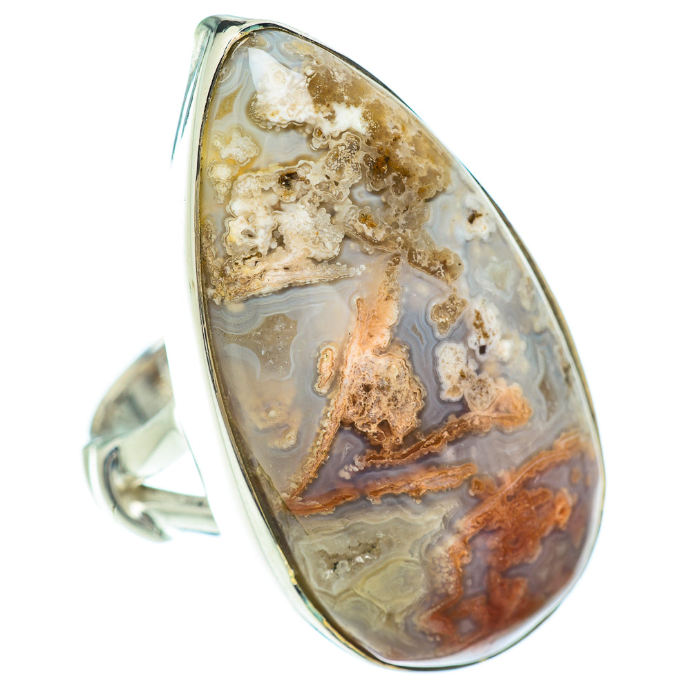 Laguna Lace Agate Rings handcrafted by Ana Silver Co - RING57012