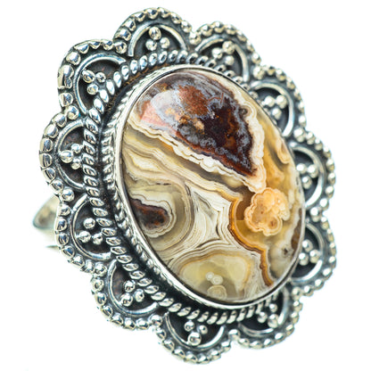 Laguna Lace Agate Rings handcrafted by Ana Silver Co - RING57015