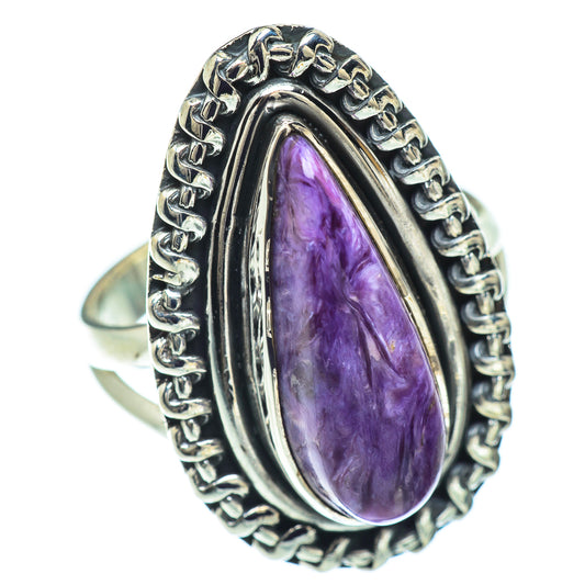 Charoite Rings handcrafted by Ana Silver Co - RING57075