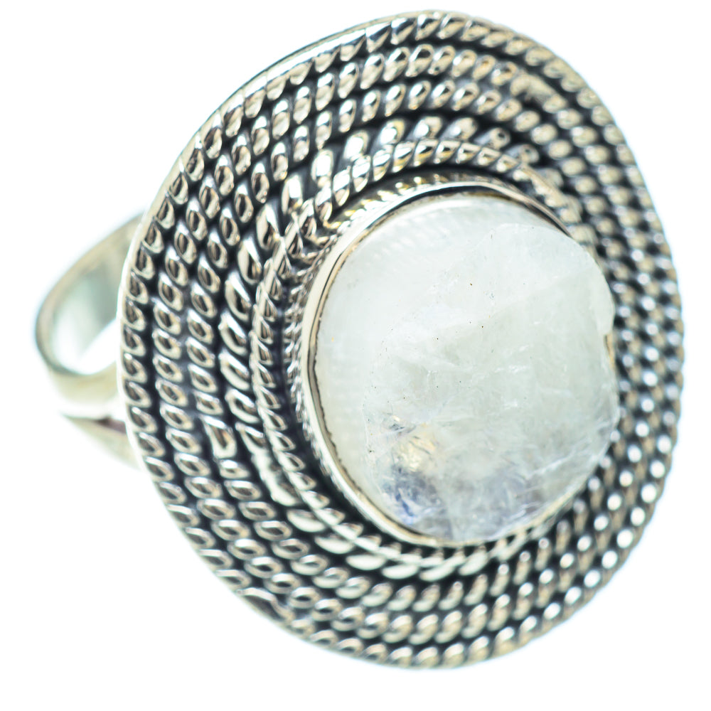 Rainbow Moonstone Rings handcrafted by Ana Silver Co - RING57079