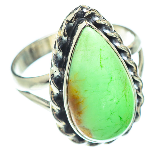 Lemon Chrysoprase Rings handcrafted by Ana Silver Co - RING57091