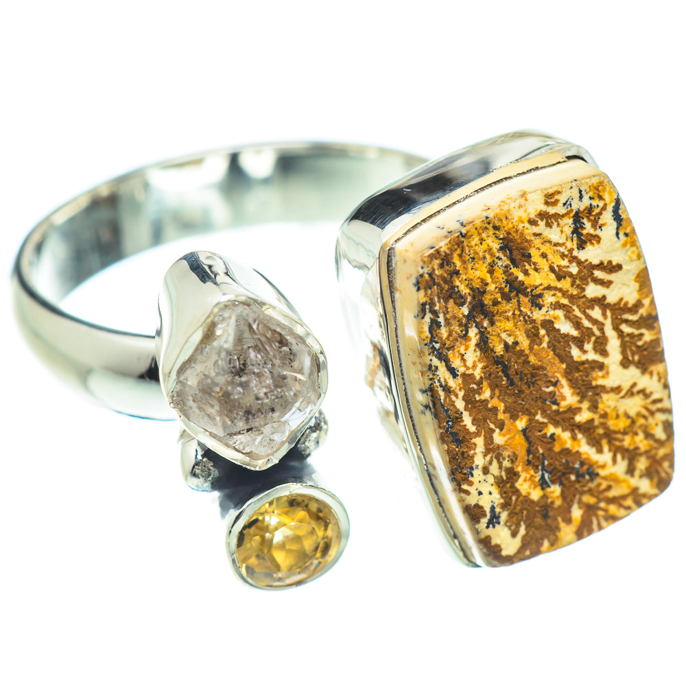 Germany Psilomelane Dendrite Rings handcrafted by Ana Silver Co - RING57095