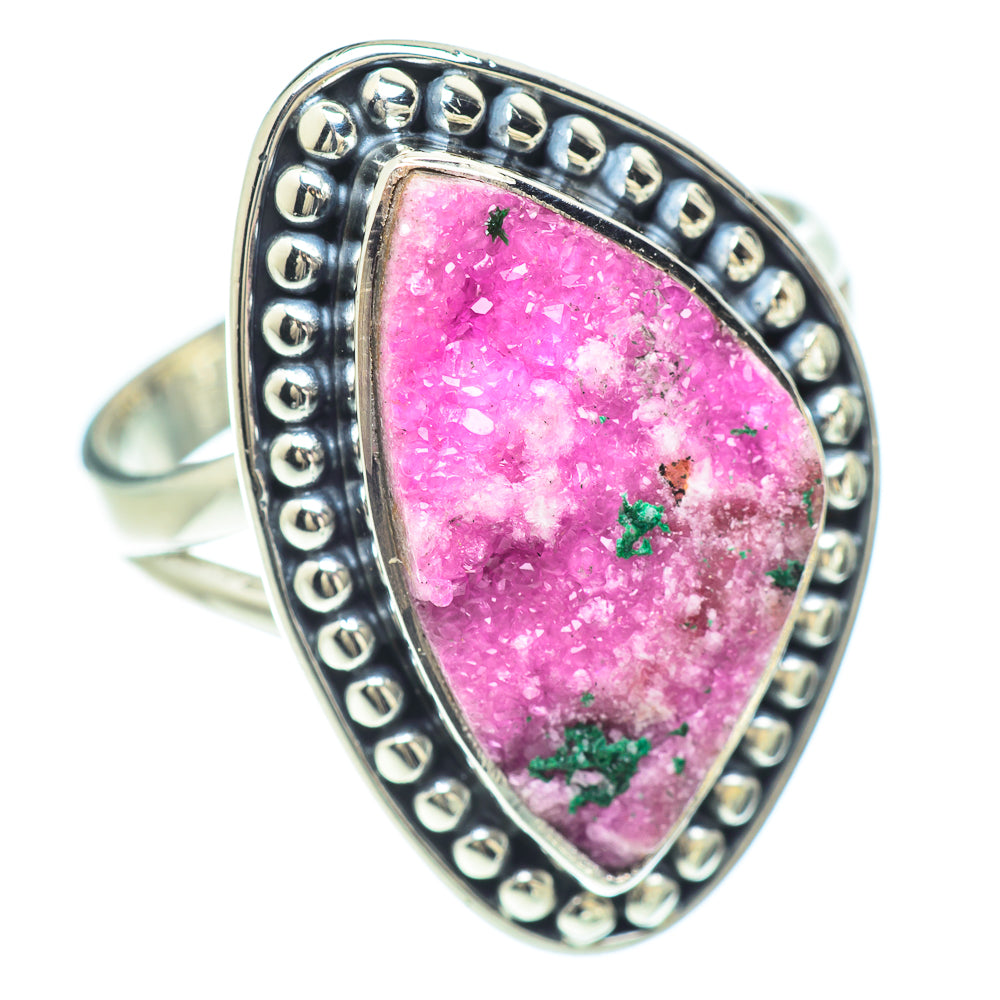 Cobalto Calcite Druzy Rings handcrafted by Ana Silver Co - RING57098