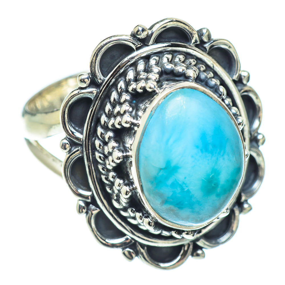 Larimar Rings handcrafted by Ana Silver Co - RING57113