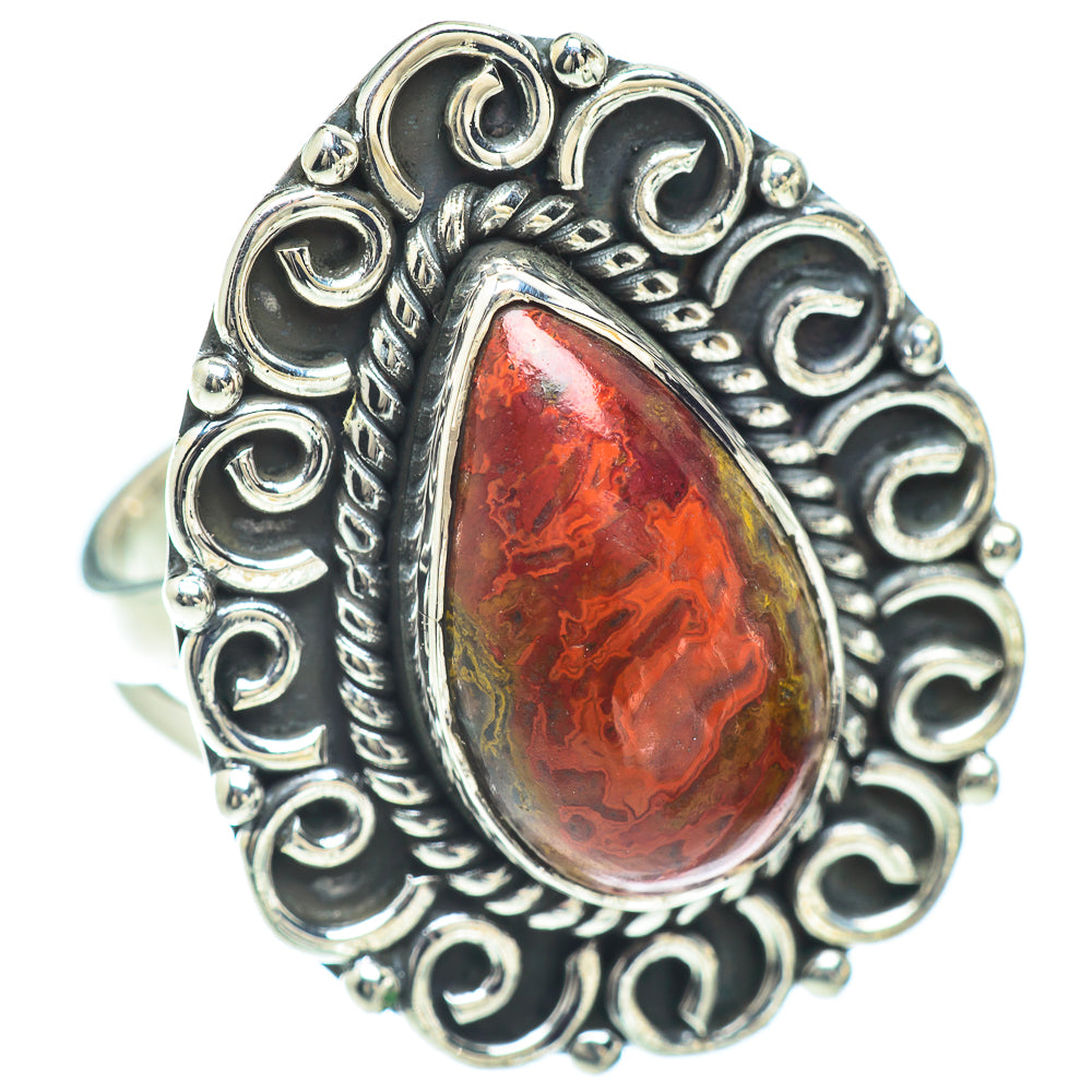 Crazy Lace Agate Rings handcrafted by Ana Silver Co - RING57118