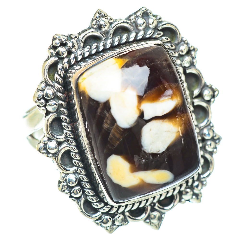 Peanut Wood Jasper Rings handcrafted by Ana Silver Co - RING57121