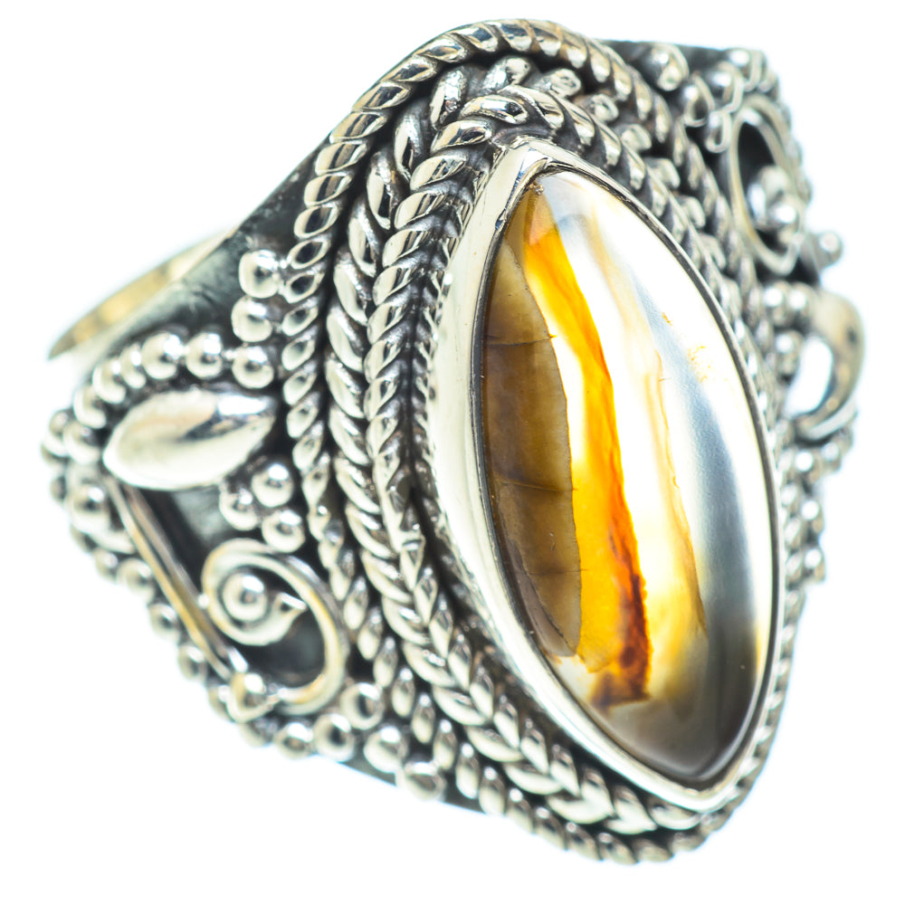 Botswana Agate Rings handcrafted by Ana Silver Co - RING57145