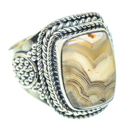Laguna Lace Agate Rings handcrafted by Ana Silver Co - RING57156