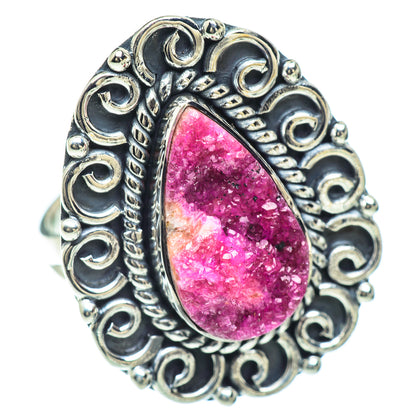 Cobalto Calcite Druzy Rings handcrafted by Ana Silver Co - RING57197