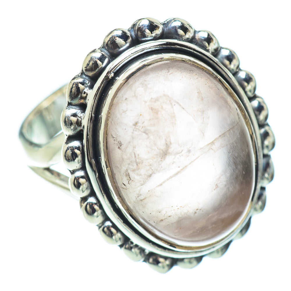 Rose Quartz Rings handcrafted by Ana Silver Co - RING57216