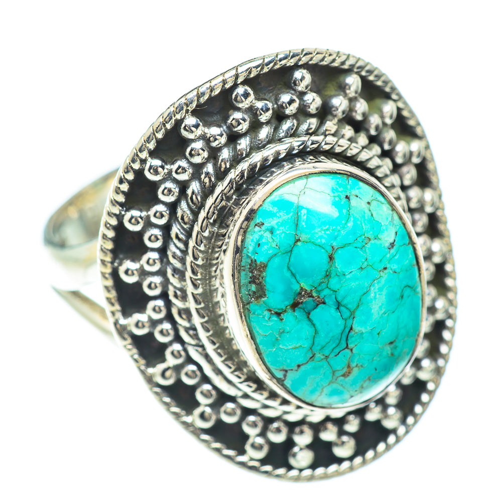 Tibetan Turquoise Rings handcrafted by Ana Silver Co - RING57225