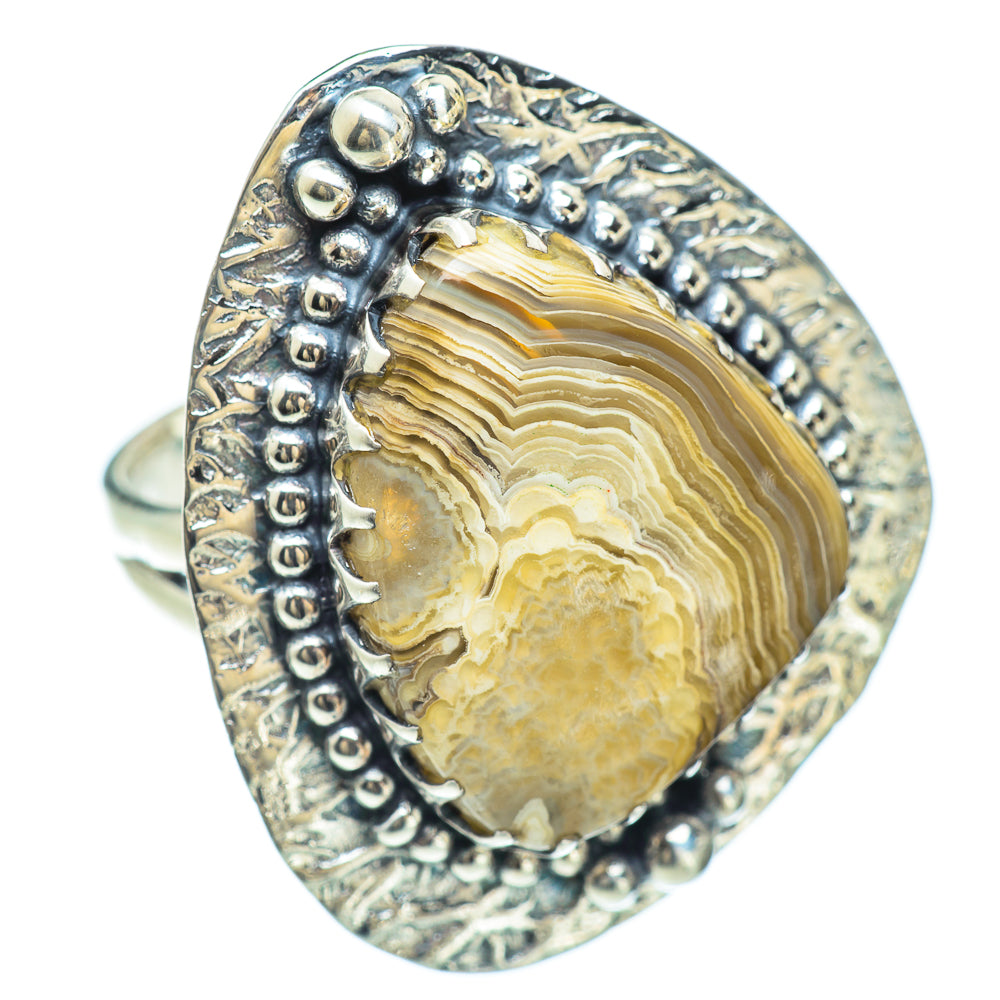 Laguna Lace Agate Rings handcrafted by Ana Silver Co - RING57247