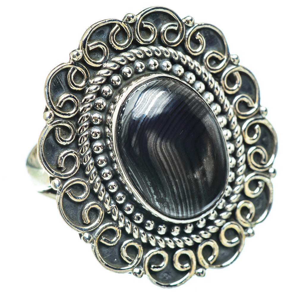 Psilomelane Rings handcrafted by Ana Silver Co - RING57298 - Photo 2