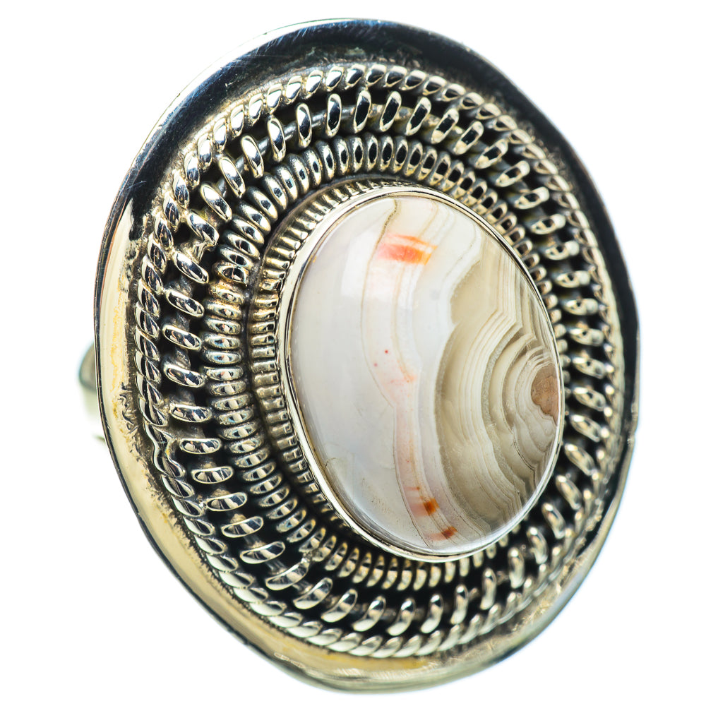 Laguna Lace Agate Rings handcrafted by Ana Silver Co - RING57361