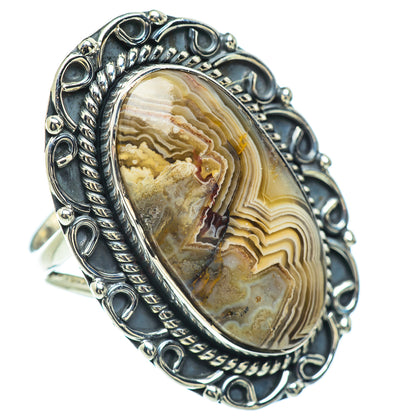 Laguna Lace Agate Rings handcrafted by Ana Silver Co - RING57374