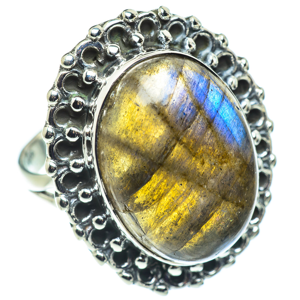 Labradorite Rings handcrafted by Ana Silver Co - RING57396