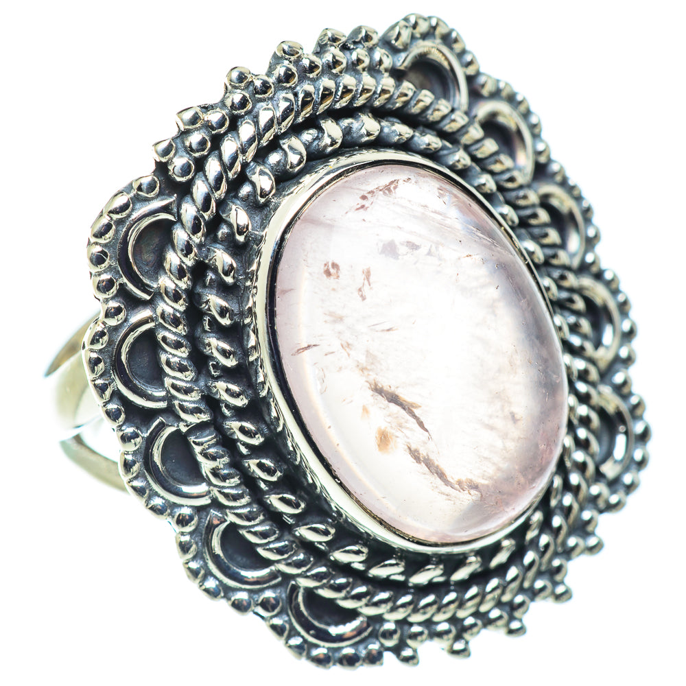 Rose Quartz Rings handcrafted by Ana Silver Co - RING57410