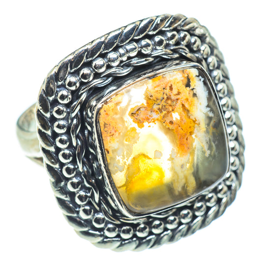 Plume Agate Rings handcrafted by Ana Silver Co - RING57442