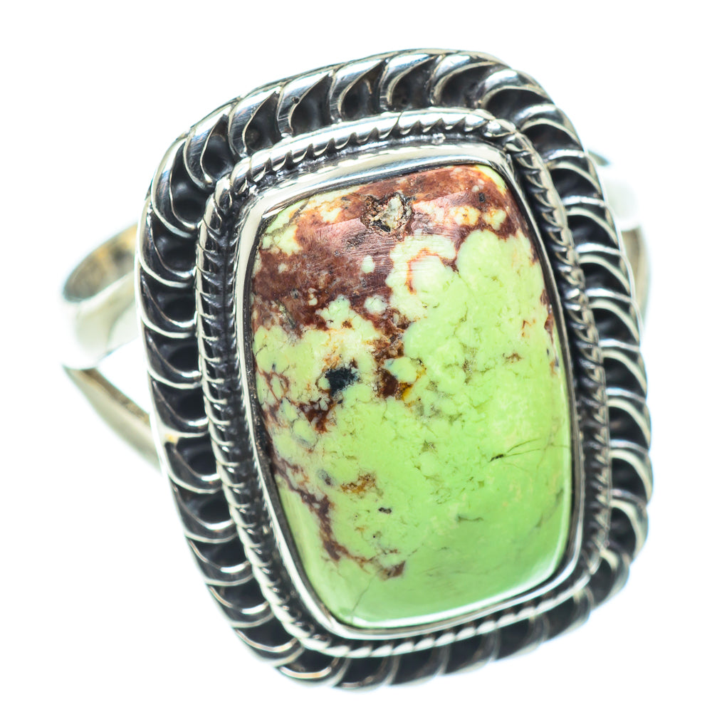 Lemon Chrysoprase Rings handcrafted by Ana Silver Co - RING57507