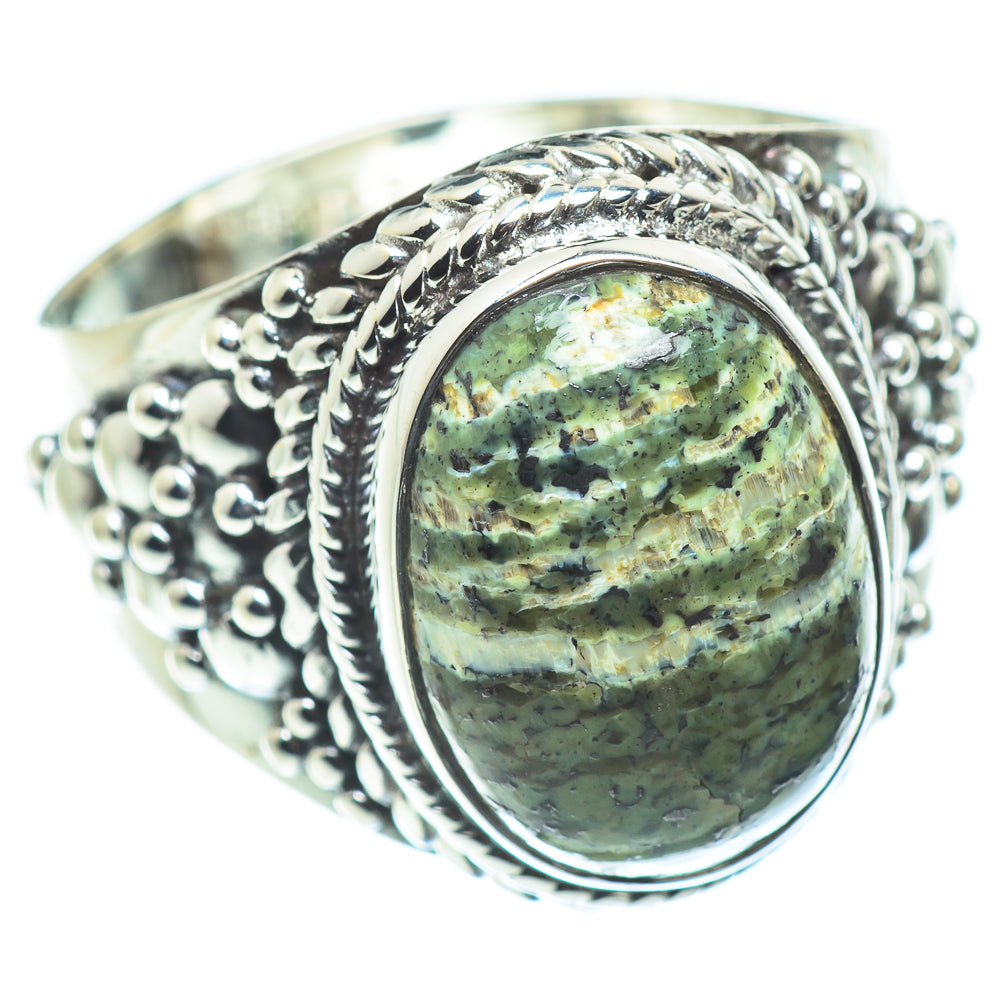 Lizard Jasper Rings handcrafted by Ana Silver Co - RING57509