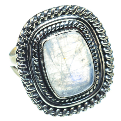 Rainbow Moonstone Rings handcrafted by Ana Silver Co - RING57520