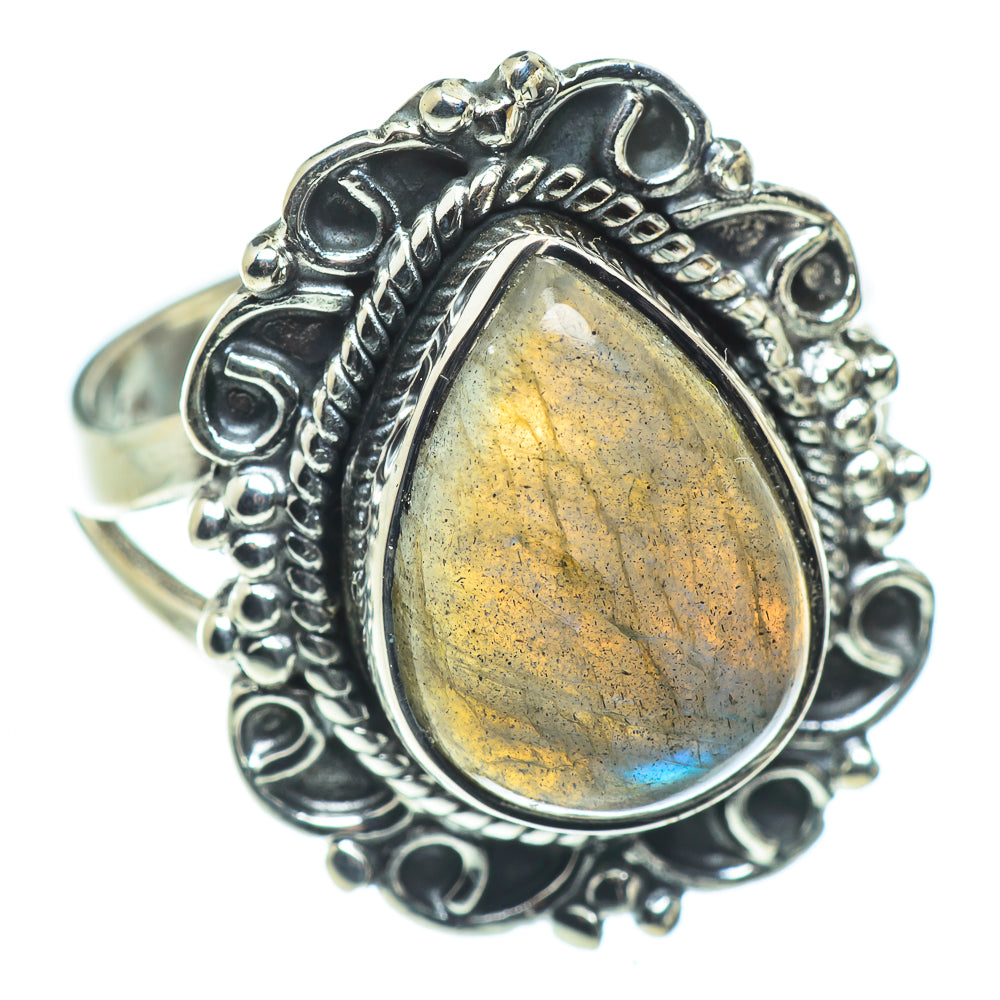 Labradorite Rings handcrafted by Ana Silver Co - RING57540