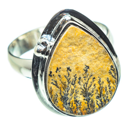 Germany Psilomelane Dendrite Rings handcrafted by Ana Silver Co - RING57559