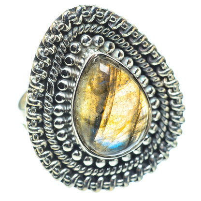 Labradorite Rings handcrafted by Ana Silver Co - RING57591 - Photo 2