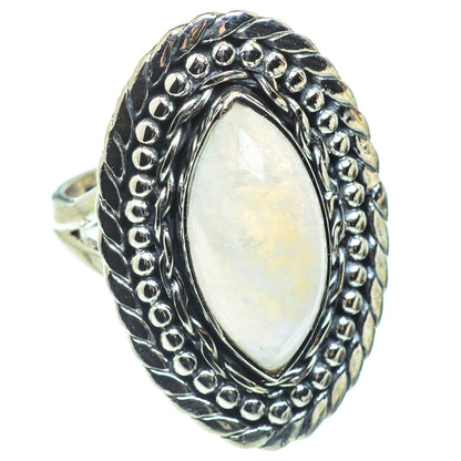 Rainbow Moonstone Rings handcrafted by Ana Silver Co - RING57665