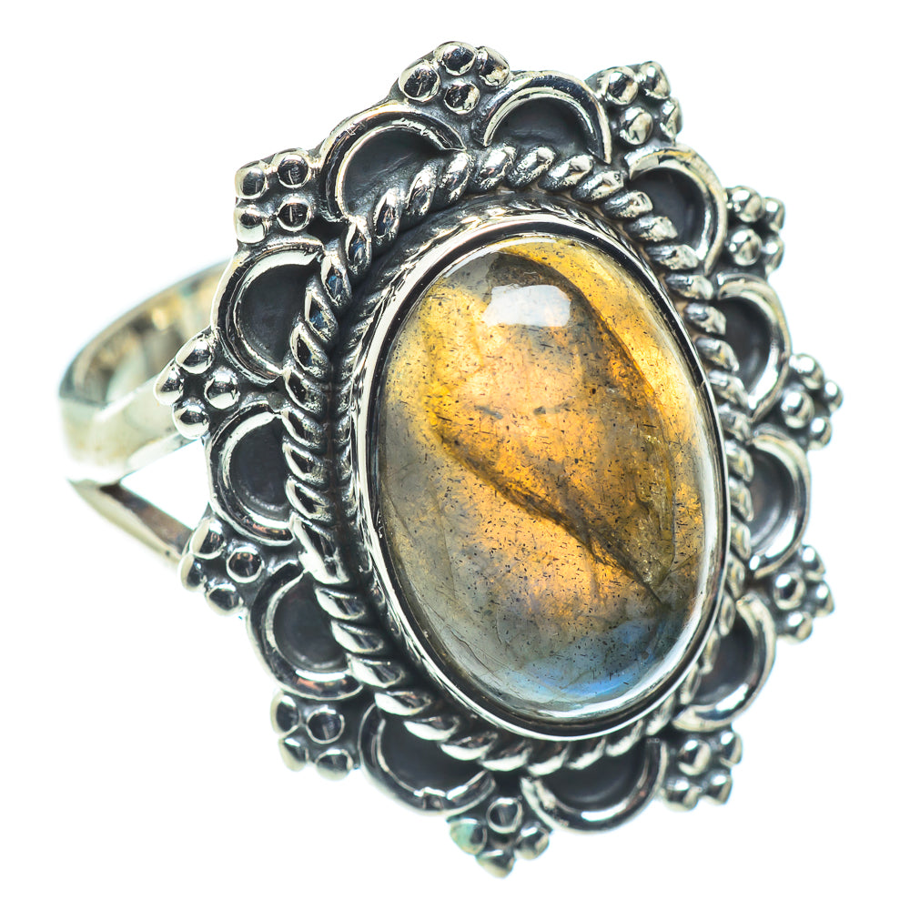 Labradorite Rings handcrafted by Ana Silver Co - RING57669