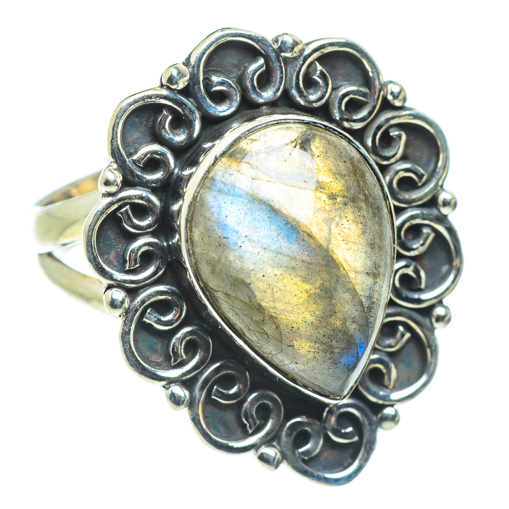 Labradorite Rings handcrafted by Ana Silver Co - RING57670