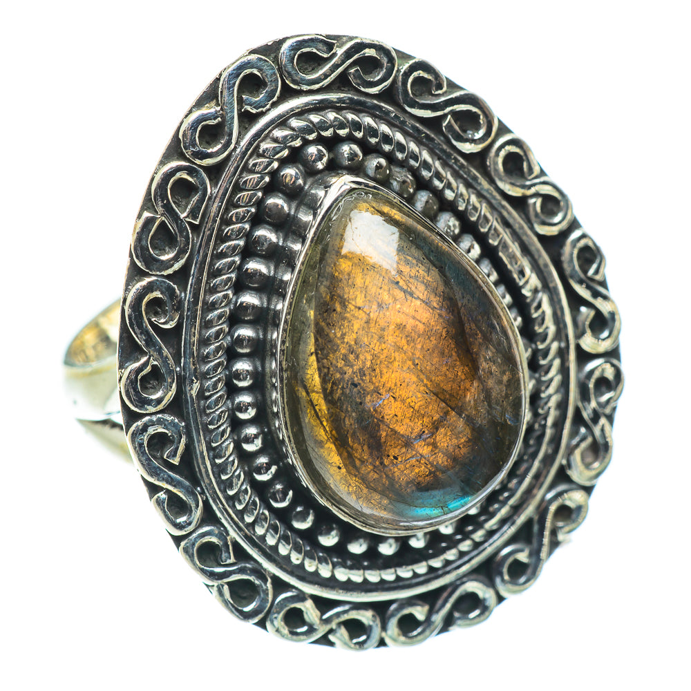 Labradorite Rings handcrafted by Ana Silver Co - RING57685