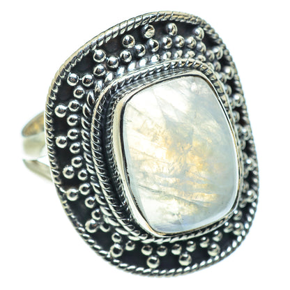 Rainbow Moonstone Rings handcrafted by Ana Silver Co - RING57709