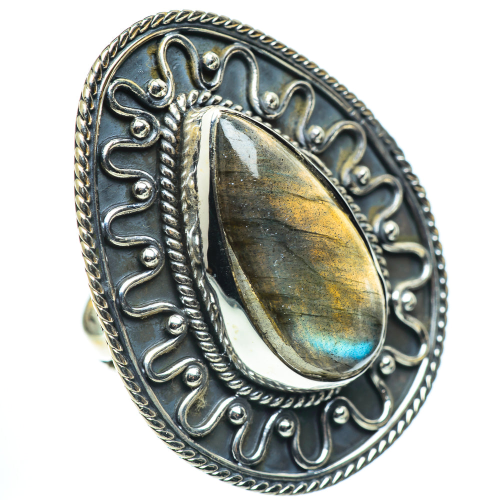Labradorite Rings handcrafted by Ana Silver Co - RING57710