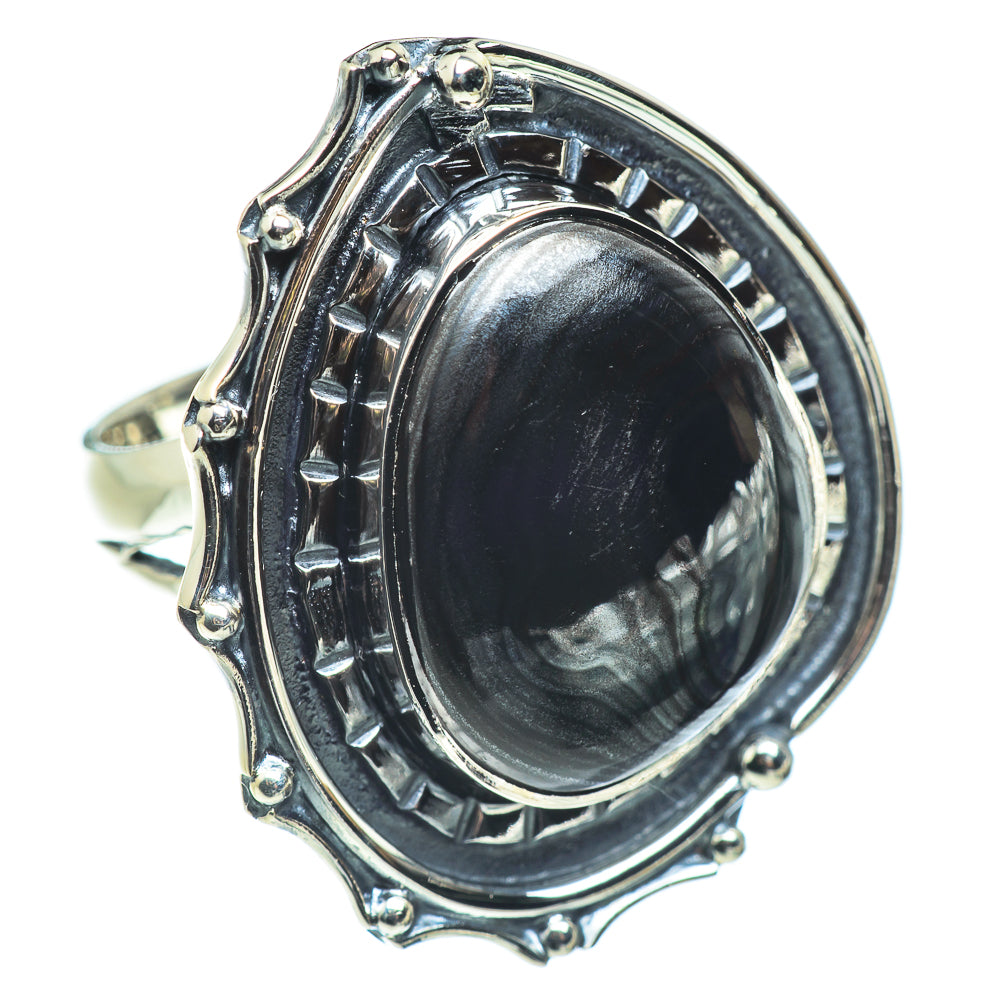 Psilomelane Dendrite Rings handcrafted by Ana Silver Co - RING57741