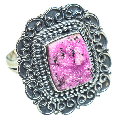 Cobalto Calcite Druzy Rings handcrafted by Ana Silver Co - RING57743