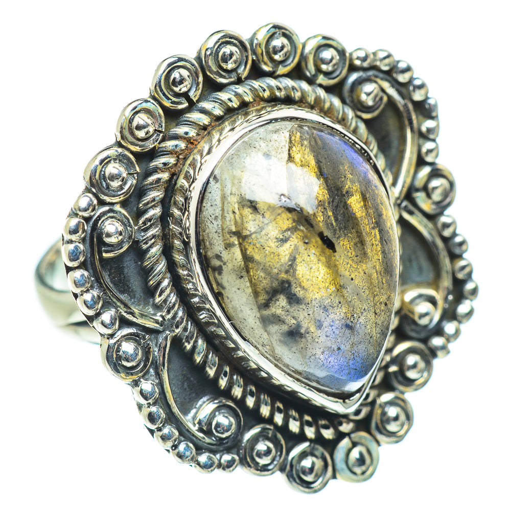 Labradorite Rings handcrafted by Ana Silver Co - RING57757