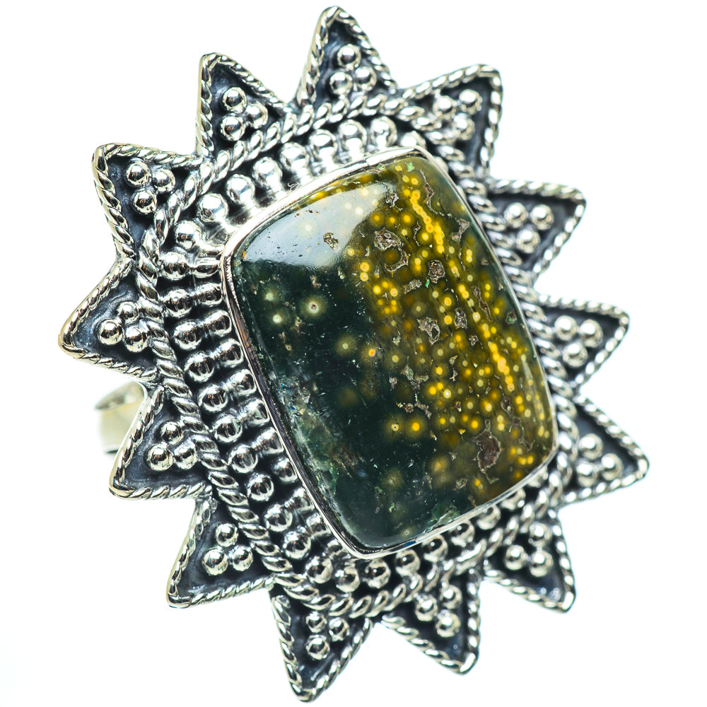 Ocean Jasper Rings handcrafted by Ana Silver Co - RING57759